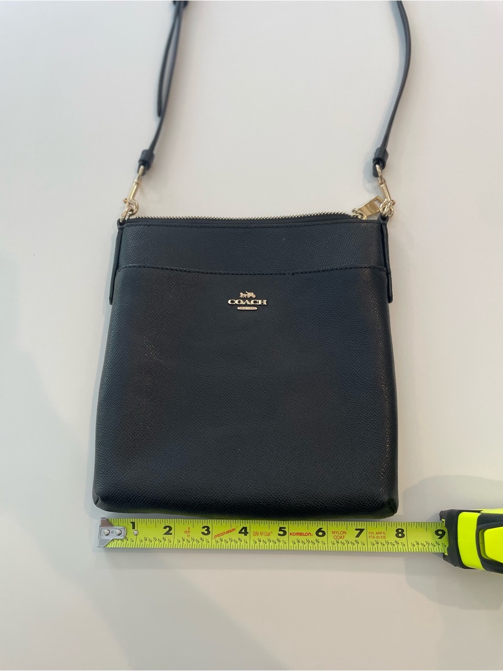 COACH Black Leather Crossbody with Gold-Tone Hardware - Picture 4 of 5